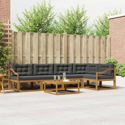 6-Piece Outdoor Sectional Sofa Set with Cushions