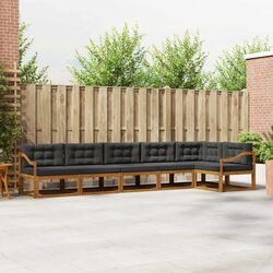 6-Piece Modular Outdoor Sectional Sofa Set with Cushions