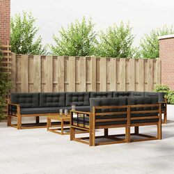 9-Piece Outdoor Sectional Sofa Set with Cushions