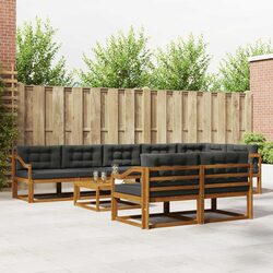 9-Piece Outdoor Sectional Sofa Set with Cushions