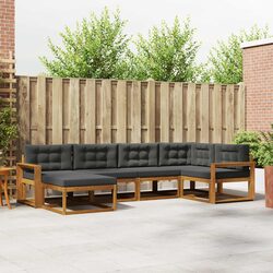6-Piece Outdoor Sofa Set in Solid Acacia Wood