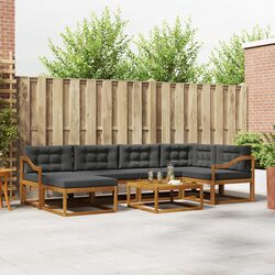 7 Piece Modular Outdoor Sectional Sofa Set with Cushions