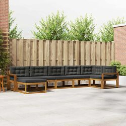 7-Piece Modular Outdoor Sectional Sofa Set with Cushions