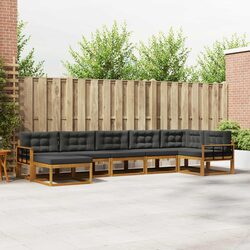 7-Piece Outdoor Sectional Sofa Set with Cushions