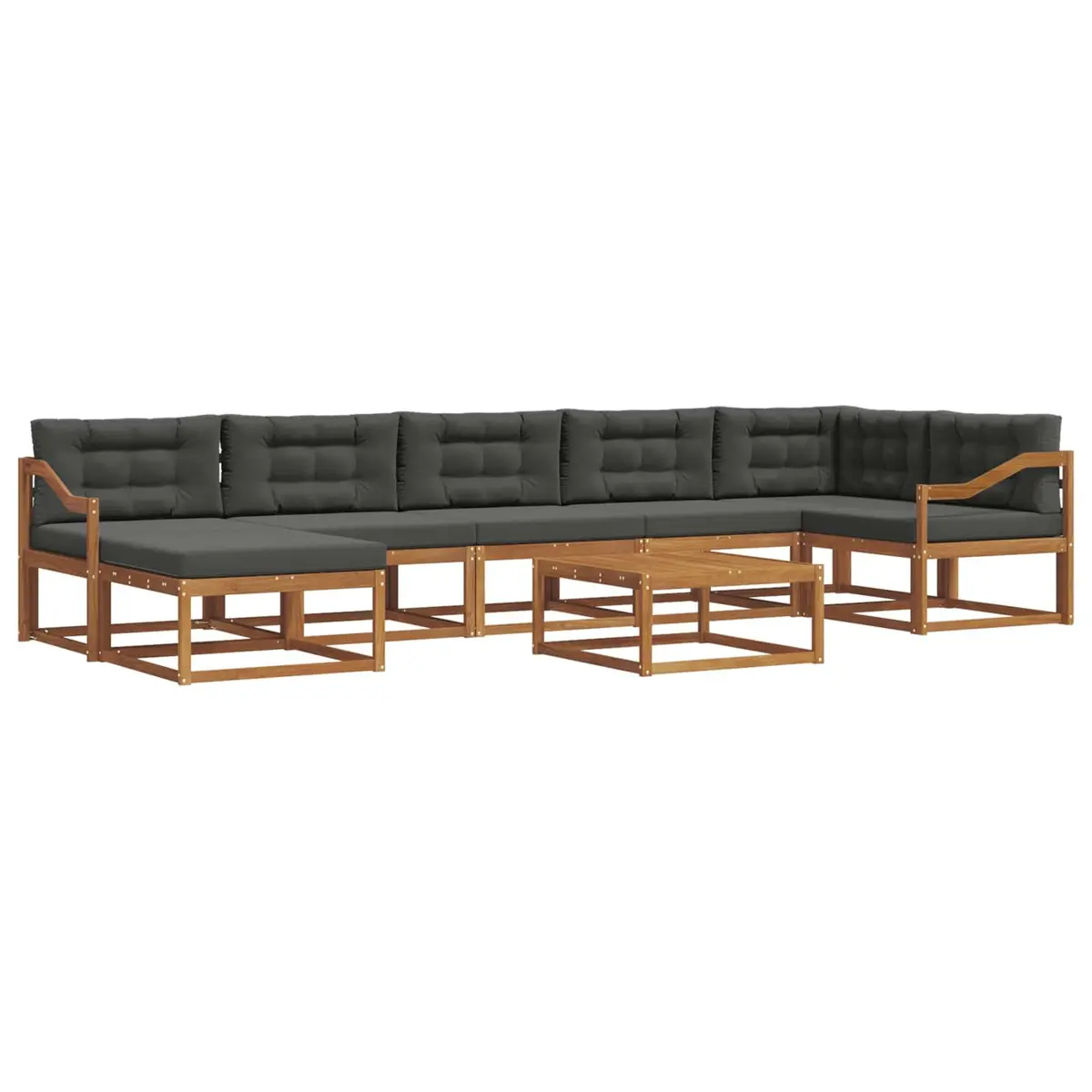 Outdoor Sectional Sofa Set 8 Pieces Garden Patio Furniture Lounge Armrests