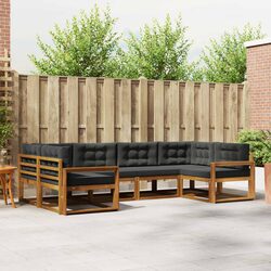 6-Piece Outdoor Sectional Sofa Set with Cushions