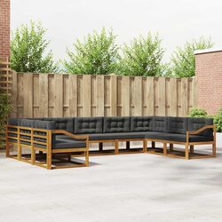 Comfortable 9-Piece Outdoor Sectional Sofa Set