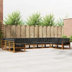 10-Piece Outdoor Sectional Sofa Set with Cushions