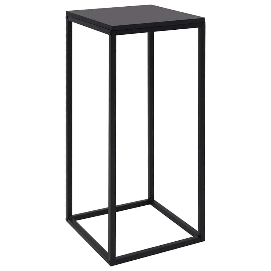 Black Steel Side Tables Set of 2 Living Room Accent Coffee Table