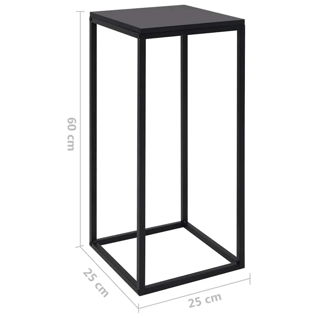 Black Steel Side Tables Set of 2 Living Room Accent Coffee Table
