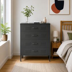 Warm Anthracite Chest of Drawers Storage Cabinet