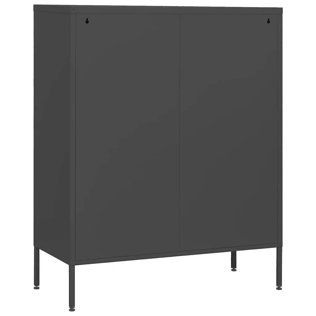Steel Frame Chest of Drawers Anthracite 80cm Width 35cm Depth 1015cm Height