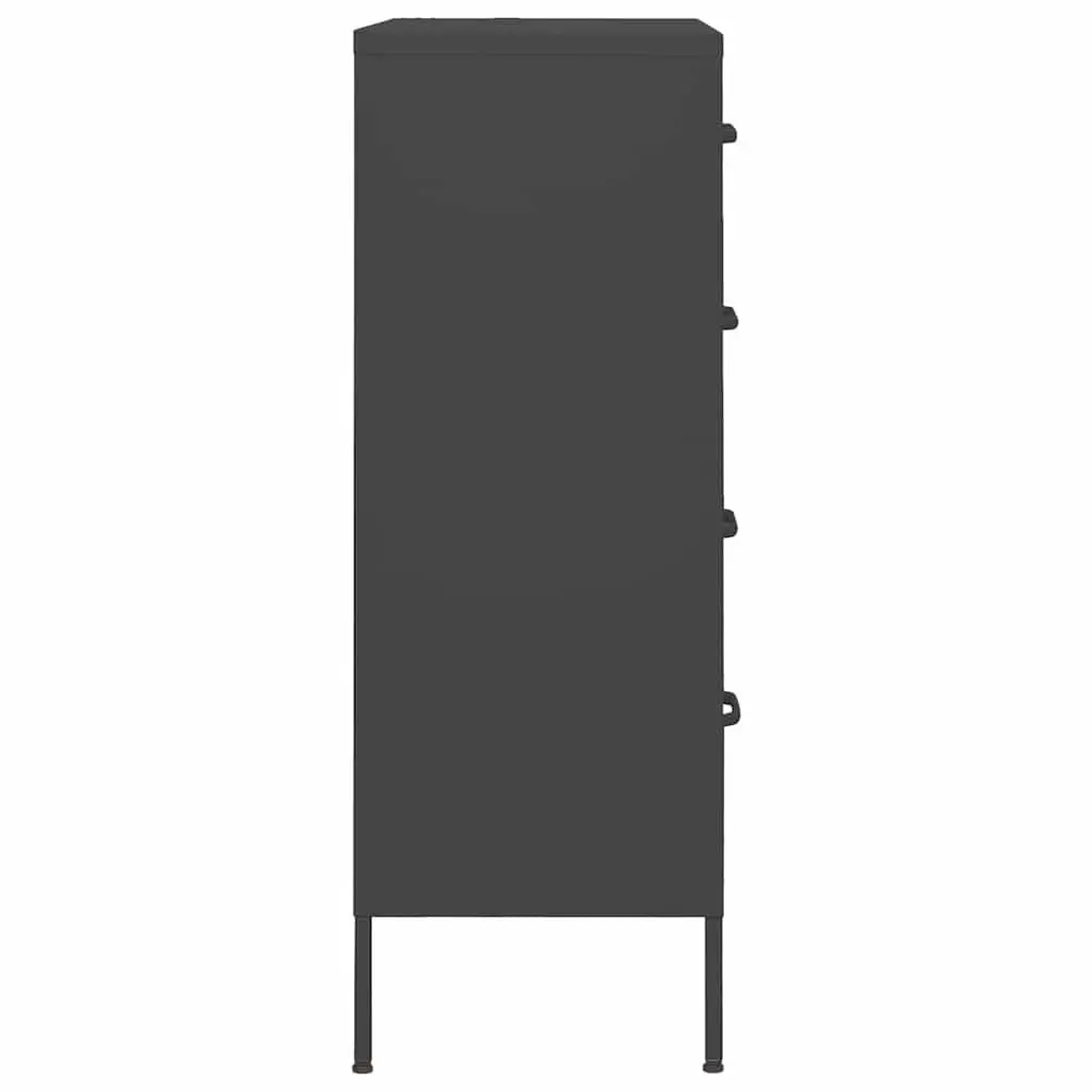 Steel Frame Chest of Drawers Anthracite 80cm Width 35cm Depth 1015cm Height