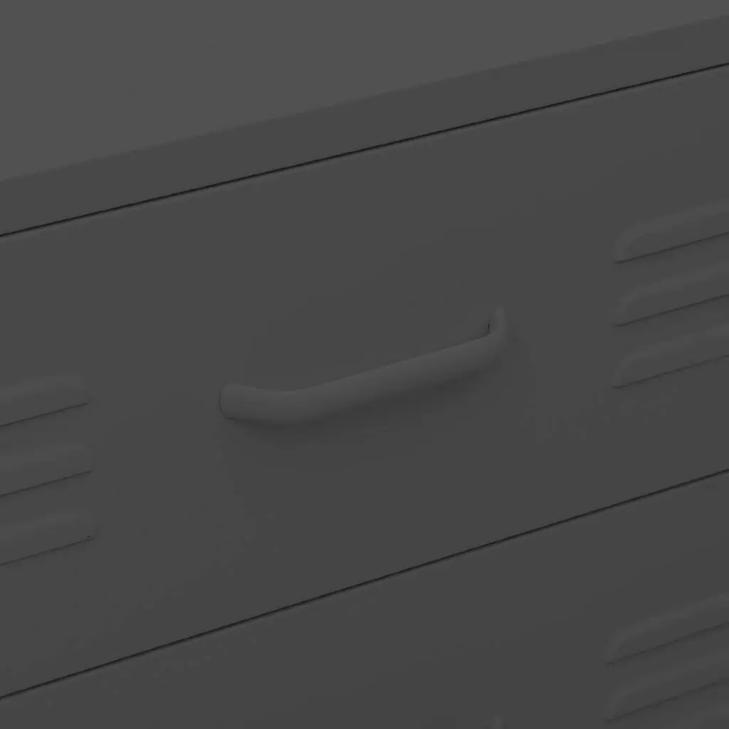Steel Frame Chest of Drawers Anthracite 80cm Width 35cm Depth 1015cm Height