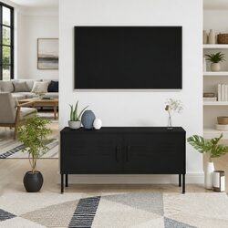 Black Storage Unit TV Cabinet for Living Rooms