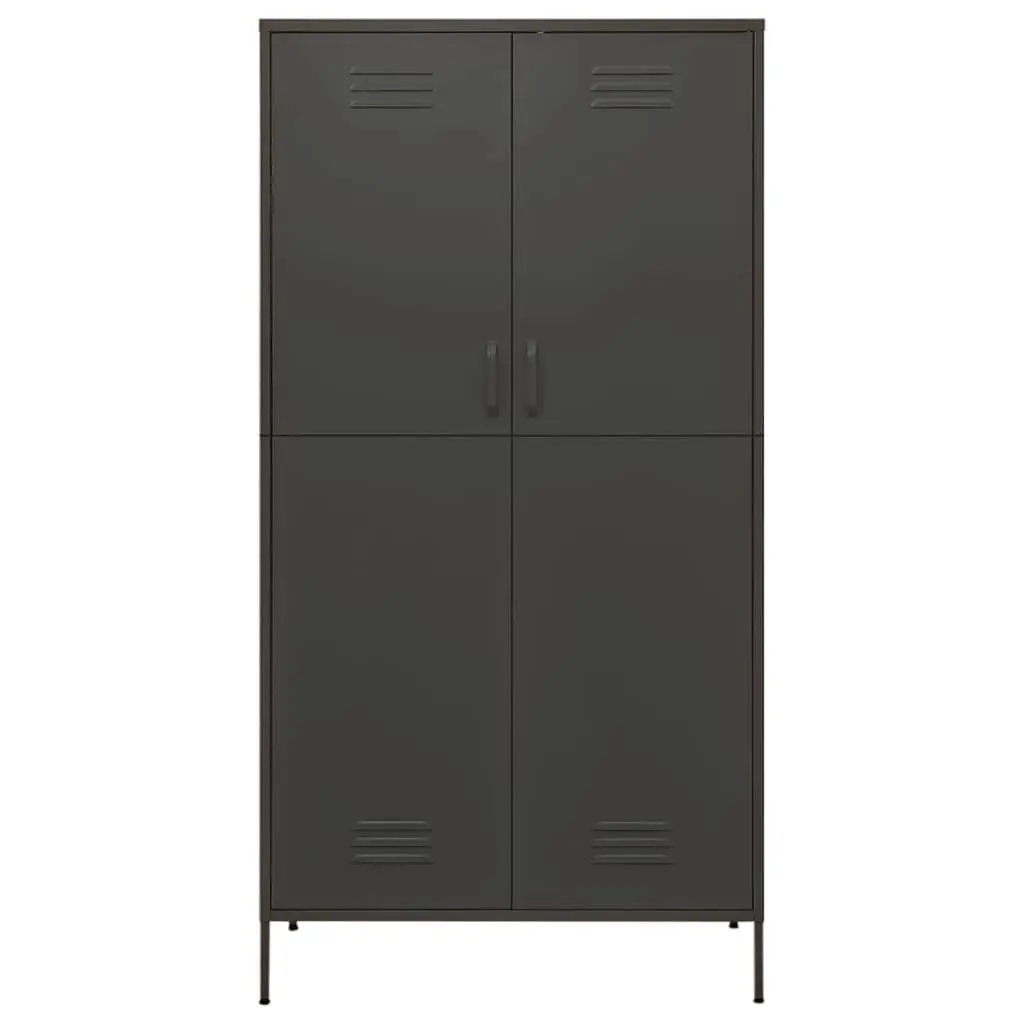 Wardrobe Anthracite Steel Storage Cabinet 90x50x180 cm