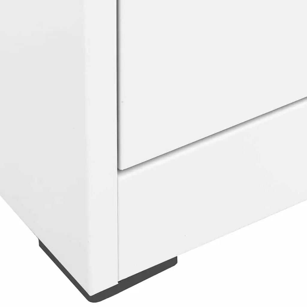 Filing Cabinet Steel White 2 Drawer 46x62x72.5cm