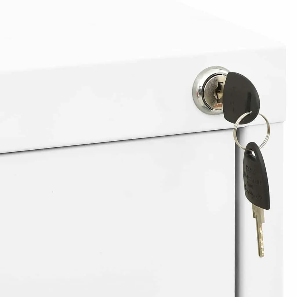 Filing Cabinet Steel White 2 Drawer 46x62x72.5cm
