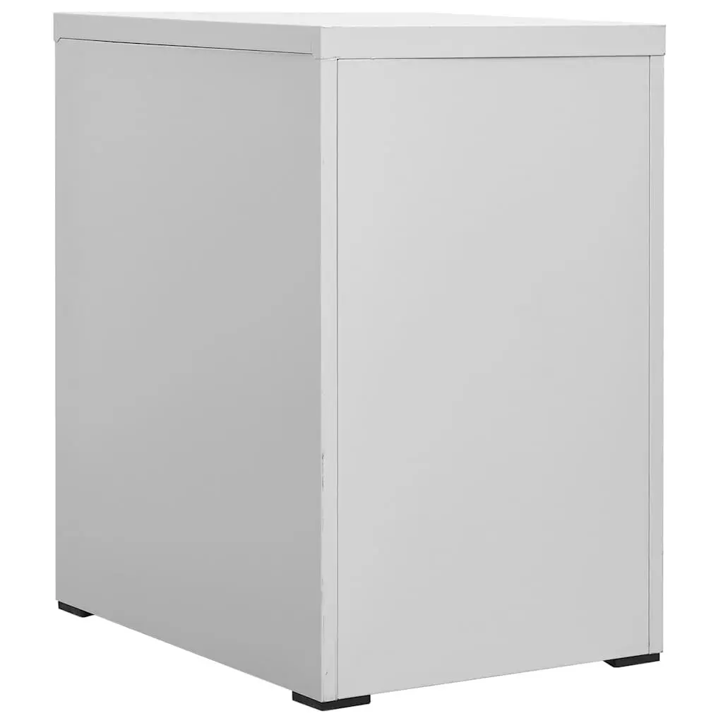 Filing Cabinet Light Grey 2 Drawer Steel Storage Organizer