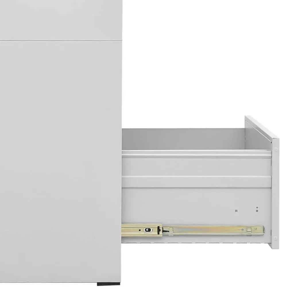 Filing Cabinet Light Grey 2 Drawer Steel Storage Organizer