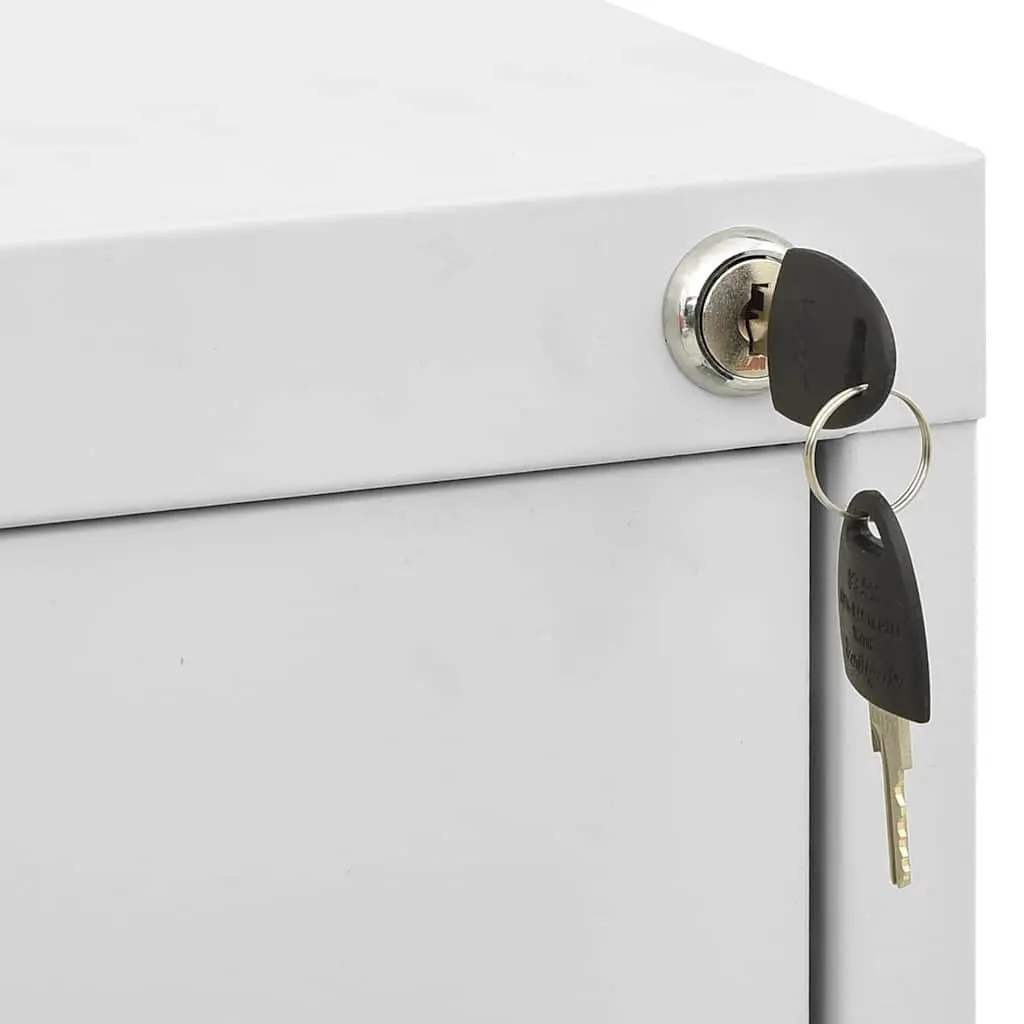 Filing Cabinet Light Grey 2 Drawer Steel Storage Organizer