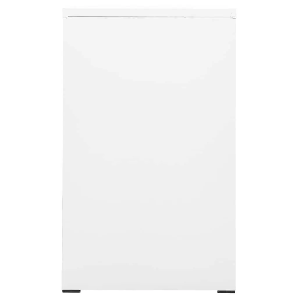 Steel Filing Cabinet White 2 Drawer Lockable Office Storage Home 46x62x102.5cm