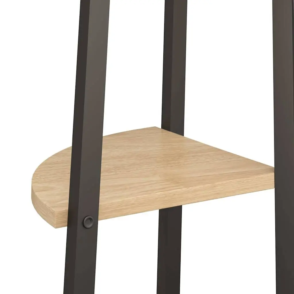 5-Tier Corner Shelf in Brown and Black
