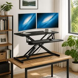 Ergonomic Adjustable Height Workstation Desk 90x40cm
