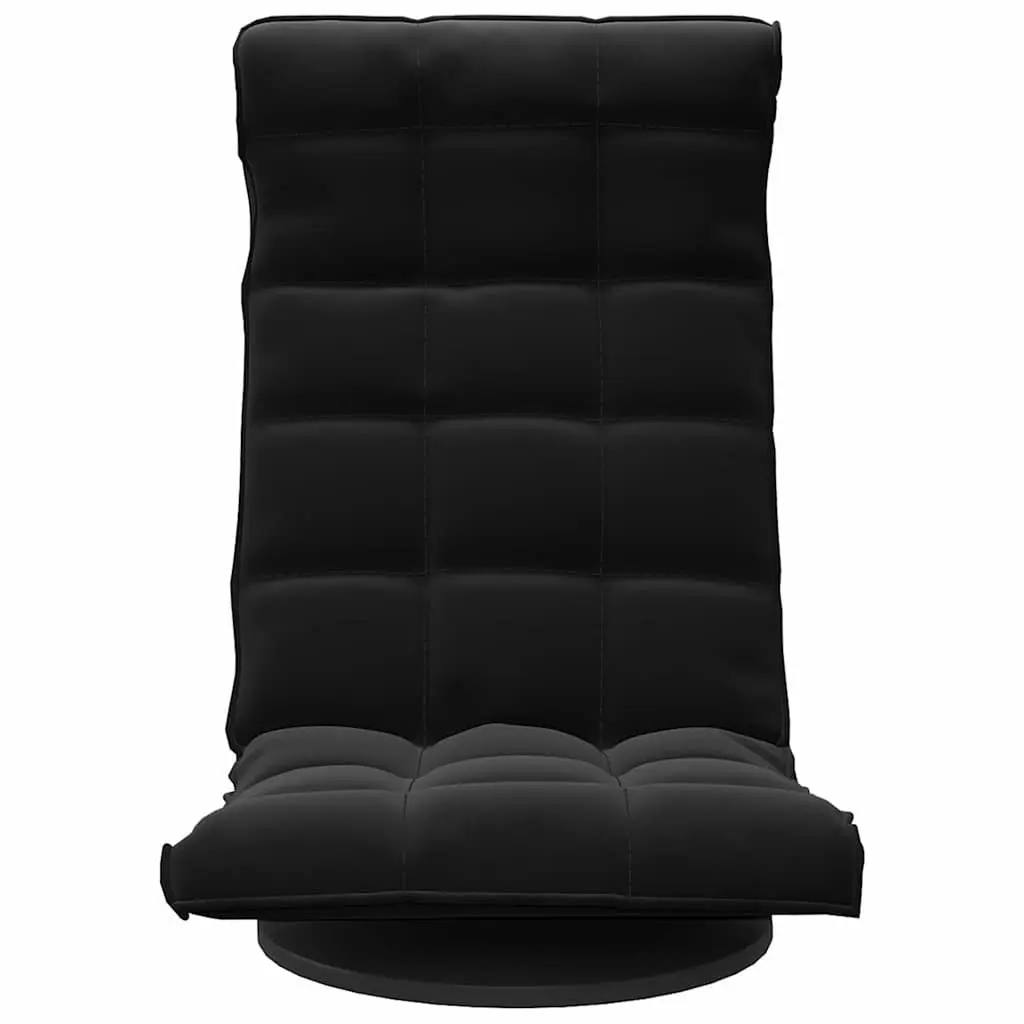 Swivel Floor Chair Black Velvet 5-Angle Adjustable Padded Foam