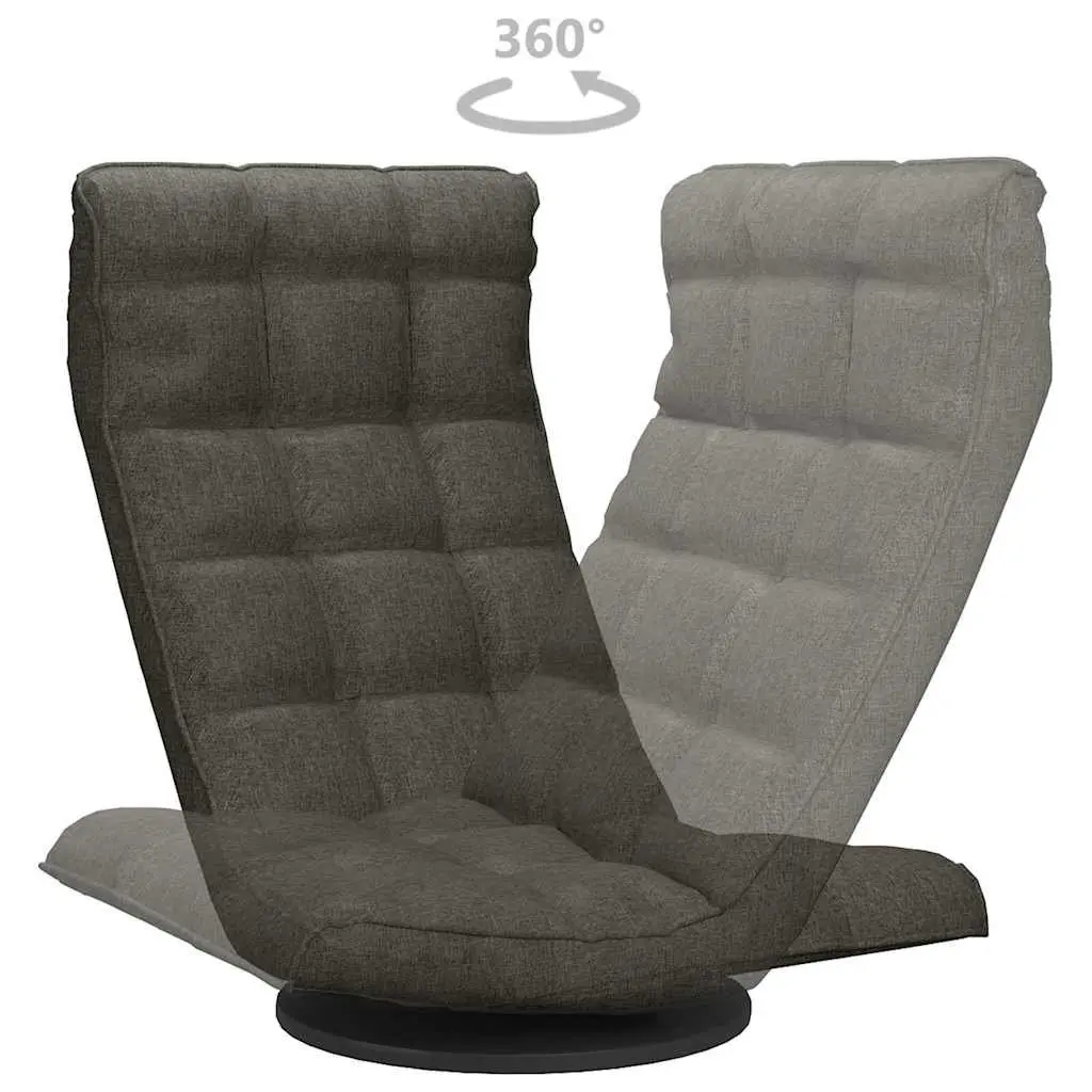 Grey Fabric Swivel Floor Chair