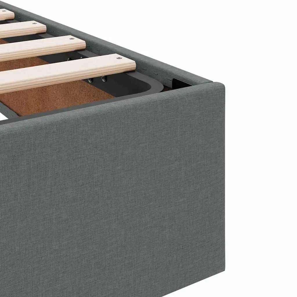Storage Bed with Hydraulic Lift Grey 153x203cm Modern Bedroom Furniture Frame