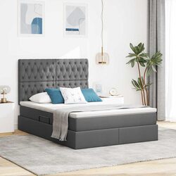 Modern Storage Bed with LED Lighting and Mattress