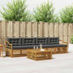5-Piece Modular Outdoor Sofa Set with Cushions