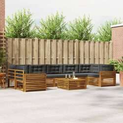 8 Piece Outdoor Sofa Set in Natural Acacia Wood