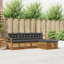 Modular Outdoor Sofa Set in Natural Acacia Wood