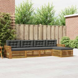 5-Piece Modular Outdoor Sofa Set with Cushions