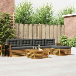 6 Piece Garden Sofa Set for Outdoor Comfort