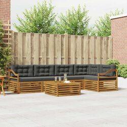 6 Piece Modern Outdoor Sofa Set with Cushions