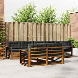 7-Piece Outdoor Sofa Set with Cushions for Comfort