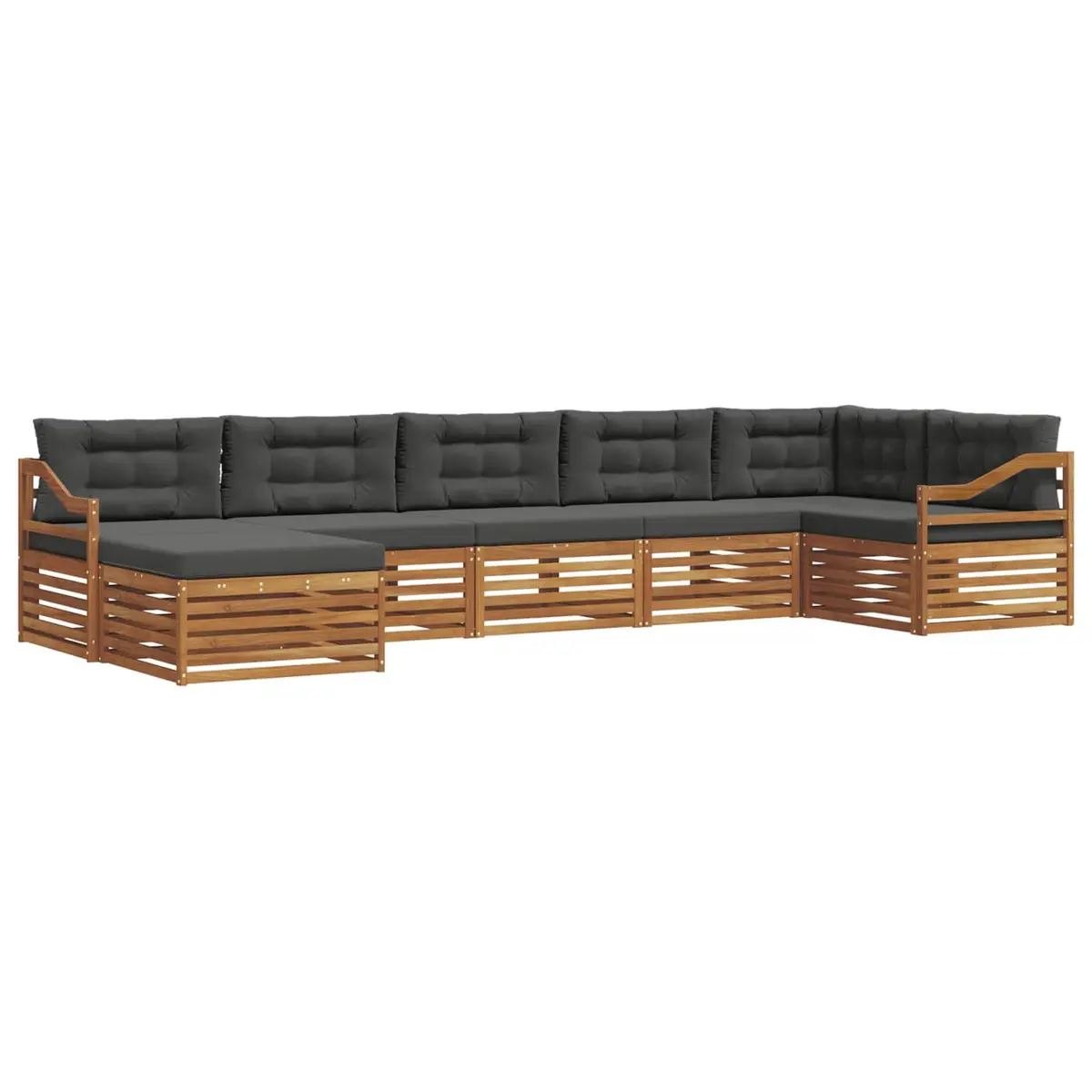 Outdoor Sofa Set 7 Pcs with Cushions Garden Furniture Terrace Lounge Seating