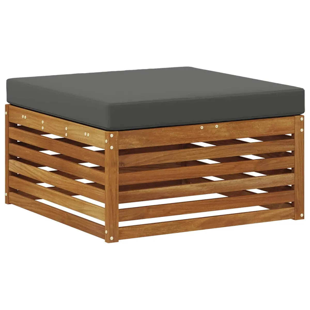 Outdoor Sectional Sofa Set Modular Brown 8 Piece Solid Acacia Wood with Cushions