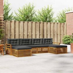 6-Piece Modular Outdoor Sectional Sofa Set in Natural