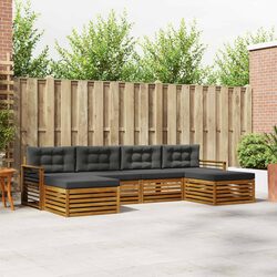 6-Piece Modular Outdoor Sectional Sofa Set in Natural