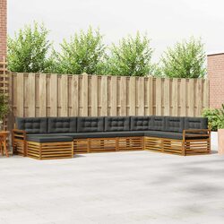 8-Piece Outdoor Sofa Set in Natural Acacia Wood