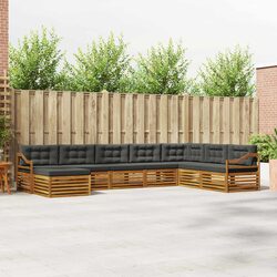 8-Piece Modular Outdoor Sofa Set in Natural Anthracite