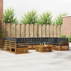 10-Piece Modular Outdoor Sofa Set with Cushions