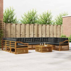 10-Piece Modular Outdoor Sofa Set with Cushions