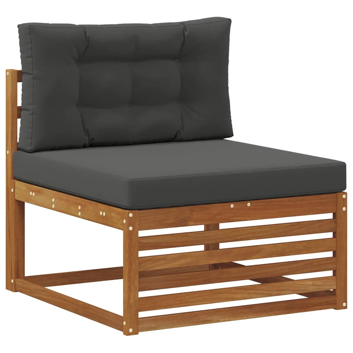 11-Piece Modular Outdoor Sofa Set in Natural Acacia