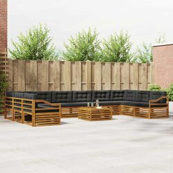 Natural Anthracite 11-Piece Outdoor Sofa Set