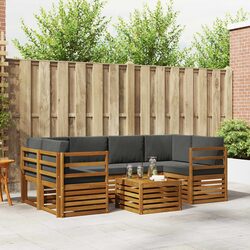 7-Piece Outdoor Sofa Set in Natural Anthracite